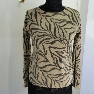 B2G1 Silk Metallic  zebra print top